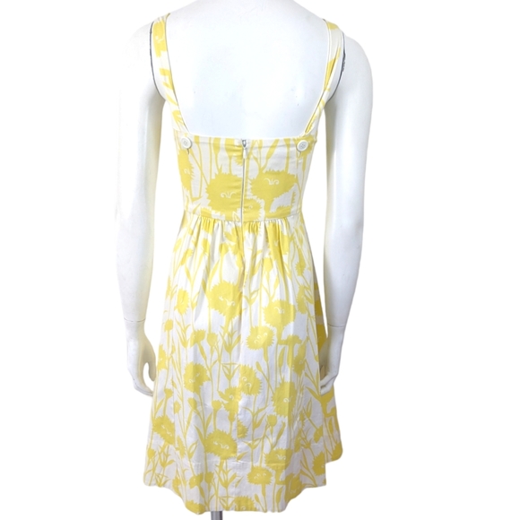 Marc Jacobs Bow Sundress Womens 2 Yellow White Sleeveless Tank Cotton - Picture 5 of 10